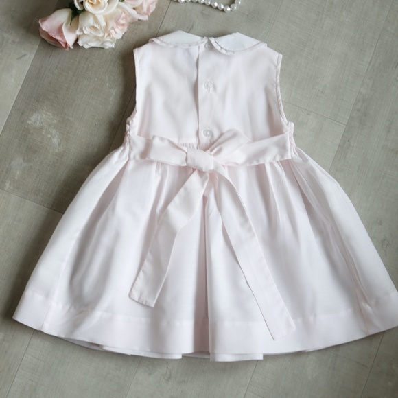 Pink Dress Smocked Collar Friedknit by Feltman Brothers Size 18 Month NWOT - Picture 5 of 5